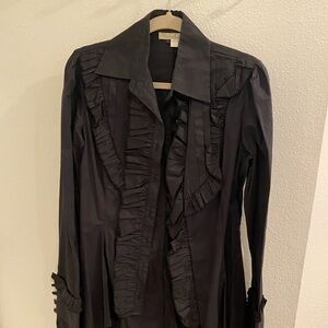 Victorian Choice, Women’s Large Black Button-up Blouse